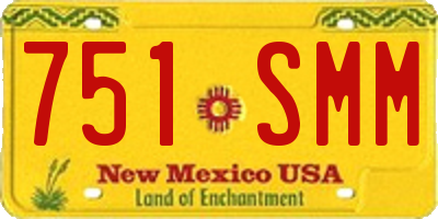 NM license plate 751SMM