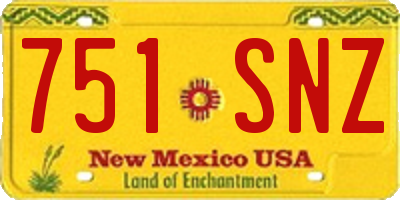 NM license plate 751SNZ