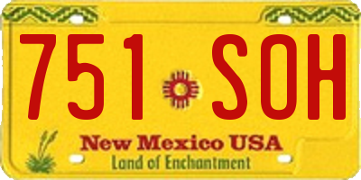 NM license plate 751SOH