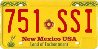 NM license plate 751SSI