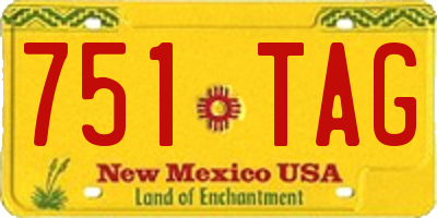 NM license plate 751TAG