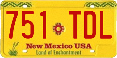NM license plate 751TDL