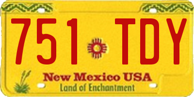 NM license plate 751TDY