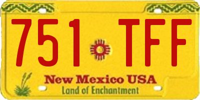 NM license plate 751TFF