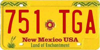 NM license plate 751TGA