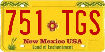 NM license plate 751TGS