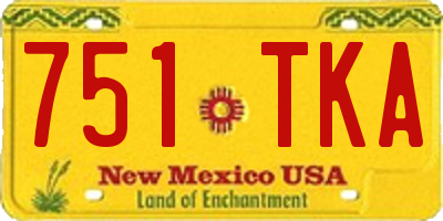 NM license plate 751TKA