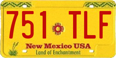NM license plate 751TLF