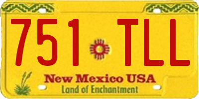 NM license plate 751TLL