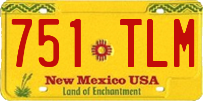 NM license plate 751TLM
