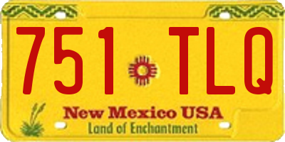 NM license plate 751TLQ
