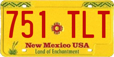 NM license plate 751TLT
