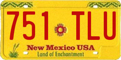 NM license plate 751TLU