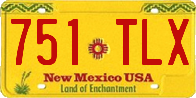NM license plate 751TLX