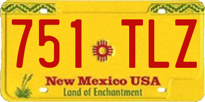 NM license plate 751TLZ