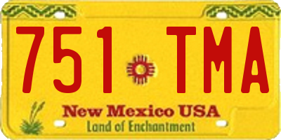NM license plate 751TMA