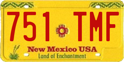 NM license plate 751TMF