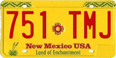 NM license plate 751TMJ