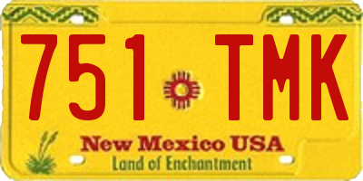 NM license plate 751TMK