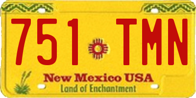 NM license plate 751TMN