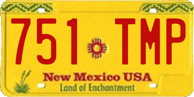NM license plate 751TMP