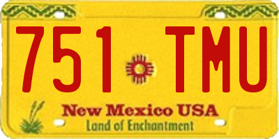 NM license plate 751TMU