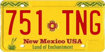NM license plate 751TNG