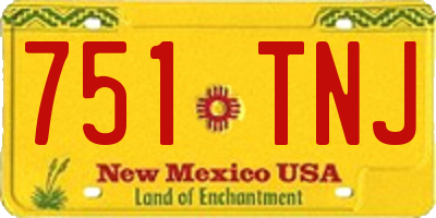 NM license plate 751TNJ