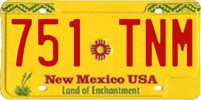 NM license plate 751TNM