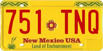 NM license plate 751TNQ