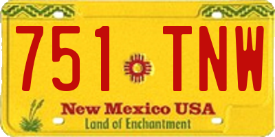 NM license plate 751TNW