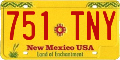 NM license plate 751TNY