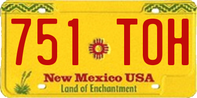 NM license plate 751TOH