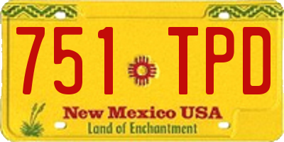 NM license plate 751TPD