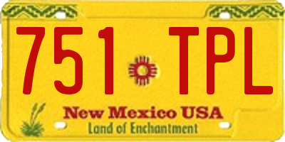 NM license plate 751TPL