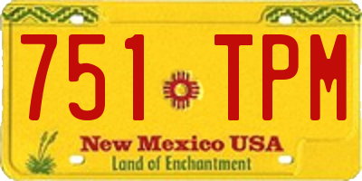 NM license plate 751TPM
