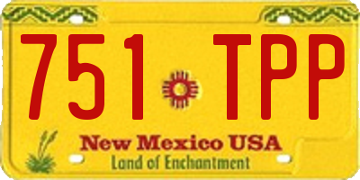 NM license plate 751TPP