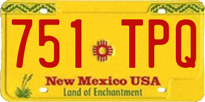 NM license plate 751TPQ