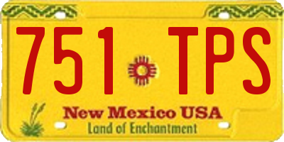 NM license plate 751TPS
