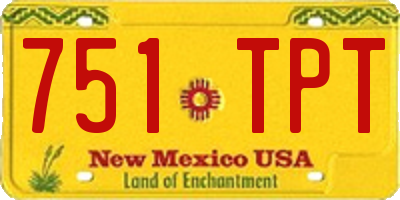 NM license plate 751TPT
