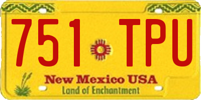 NM license plate 751TPU