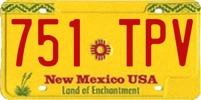 NM license plate 751TPV