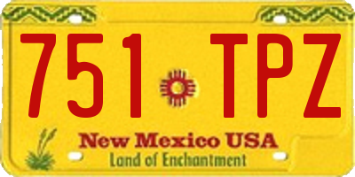 NM license plate 751TPZ