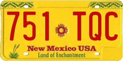 NM license plate 751TQC