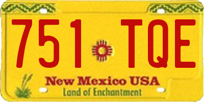 NM license plate 751TQE