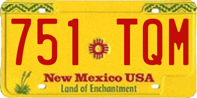 NM license plate 751TQM