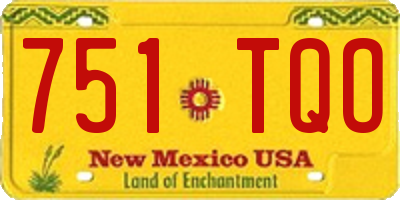 NM license plate 751TQO