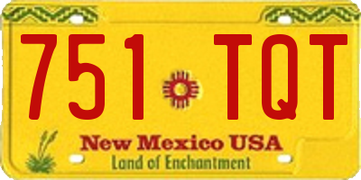 NM license plate 751TQT