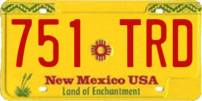 NM license plate 751TRD