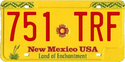 NM license plate 751TRF